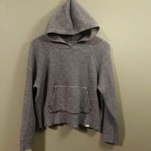 Celebrity Pink Oversized‎ Hoodie Cropped Waffle Gray Cozy Cabincore Size M